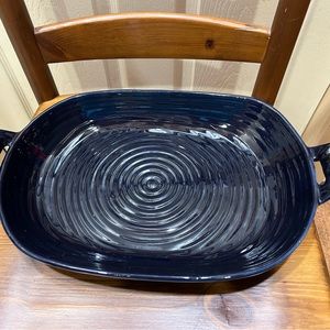 Blue ceramic tray